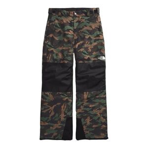 NWT North Face Boys’ Freedom Insulated Pants, size XL TNF Black/Camo Small Print